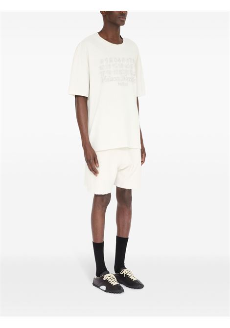 t-shirt embroidered logo unisex ecru MAISON MARGIELA | S50GC0705 S24567103